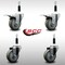 Service Caster 3.5'' SS Gray Poly Swivel 7/8'' Expanding Stem Caster Set 2 Total Lock Brakes, 4PK SCC-SSEXTTL20S3514-PPUB-2-S-2-78 - alternate 3